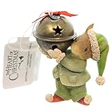 Enesco Heart of Christmas Mouse with Jingle Bell Figurine, 1.97-Inch