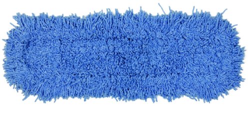Image of Rubbermaid Commercial Products Twisted Loop-Dust Mop Head Replacement 25-Inch Blue Cotton Refill for Industrial Use Fits Standard Size Mop Frame (Pack of 12)