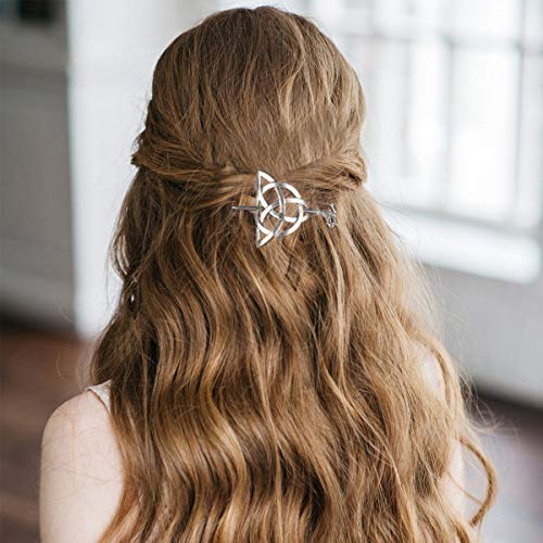Lurrose Vintage Nós Celtas Coroa Grampos de Cabelo de Liga Acessórios para Mulheres Meninas