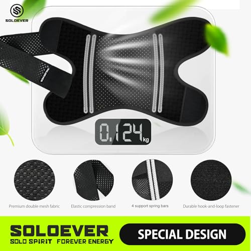 Ultra-Breathable Knee Brace with Side Stabilizers for Women & Men, Adjustable Knee Support for Knee Pain Relief, Meniscus Tear, Arthritis, Tendonitis, ACL, MCL and Injuries, Anti-Slip Fit for Sports Recovery (Black, Large)