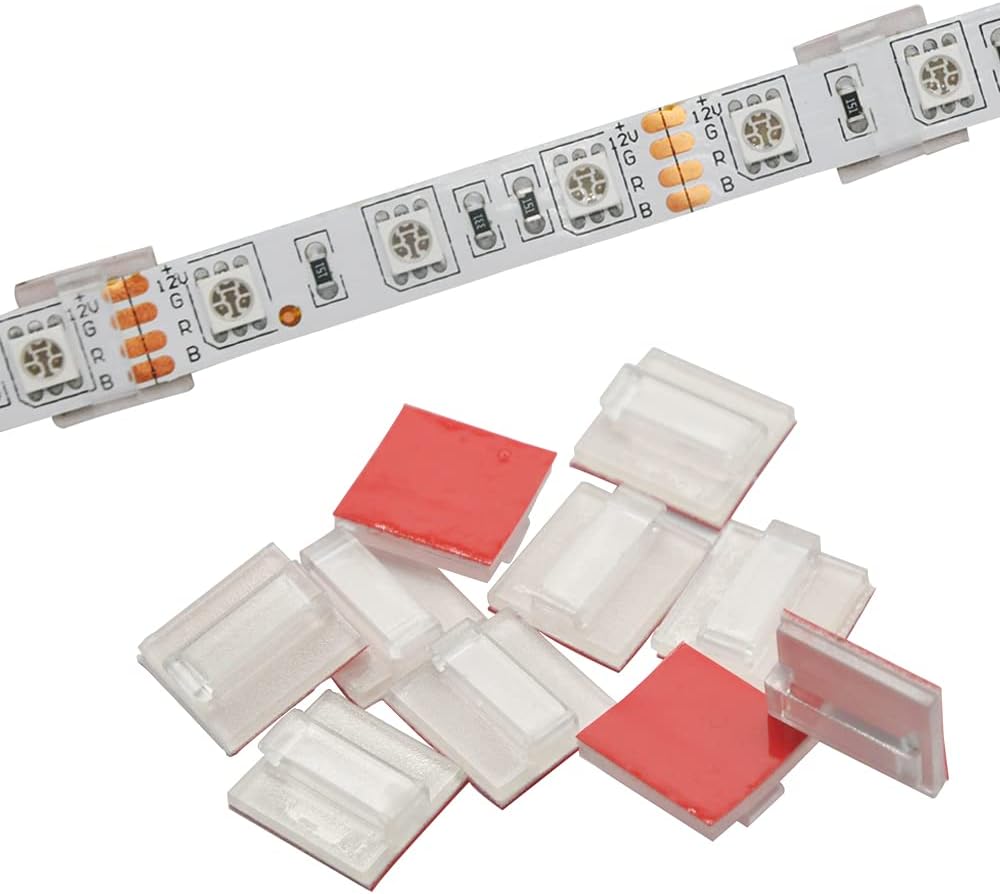 Amazon.com: Rxment Mounting Clips for LED Strip Lights with Self ...