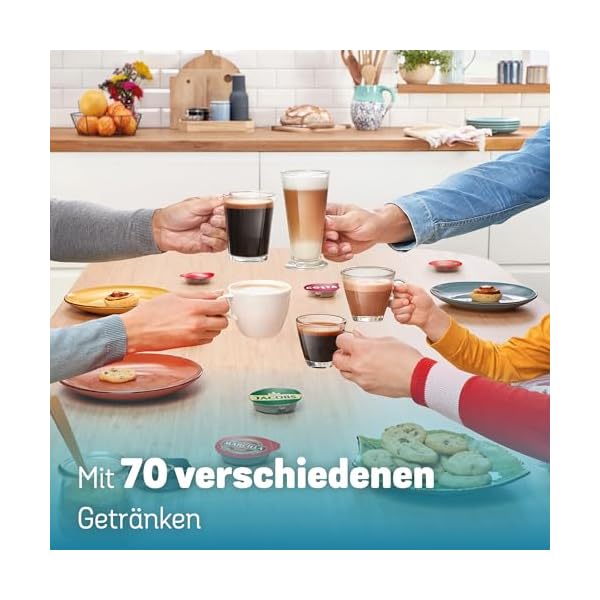 Bosch Tassimo finesse friendly Kapselmaschine TAS162E, 70 Getränke, intensiverer Kaffee auf Kopfdruck, Abschaltautomatik, nachhaltig, perfekt dosiert, 1400 W, schwarz/schwarz – Bild 6