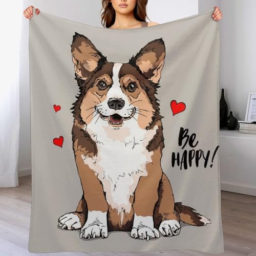 Plaid Corgi en flanelle douce pour soirée cocooning salon - 7
