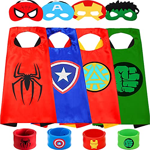 NuGeriAZ Toys Superhero Capes for Kids Superhero Toys for Boys - Superhero Costumes 4-10 Year Old Boy Gifts (red)