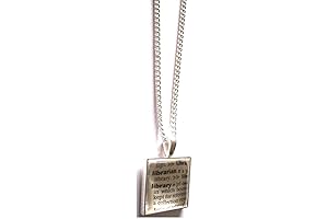 Librarian Dictionary Word Pendant Necklace
