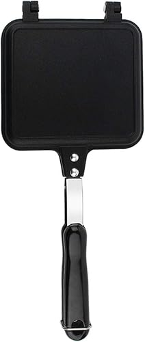 Sandwichera caliente, sartén para sándwiches a la parrilla y panini con platos antiadherentes, sartén abatible para desayuno, tostada, panini waffles