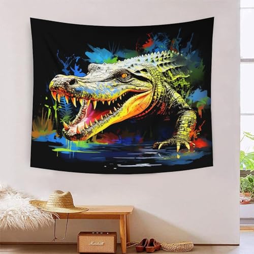 Tapisserie crocodile 3D pour masquer un mur abîmé facilement