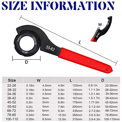GallopMax 9Pcs Coilover Spanner Wrench Set, Universal Spanner Wrenches Motorcycle Shock Wrench Adjustable Carbon Steel ATV Coil Over Adjustment Tool (Blue) - Image 4