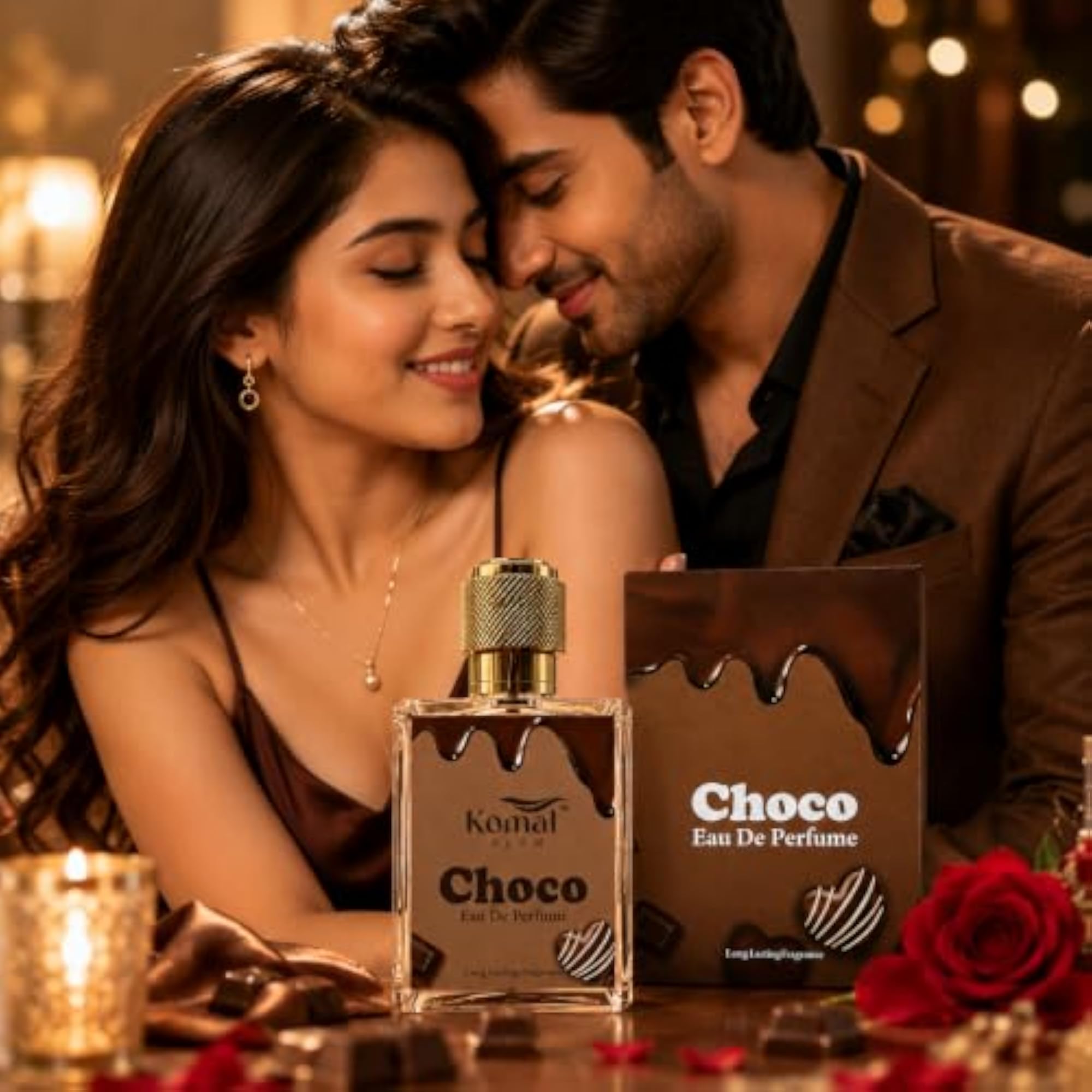 Komal Glow Choco Eau De Perfume, Long Lasting Fragrance 50ml