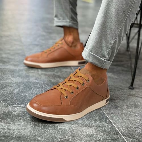 Jousen Men's Fashion Sneakers Classic Retro Casual Shoes for Men Breathable Business Dress Sneaker - Image 5