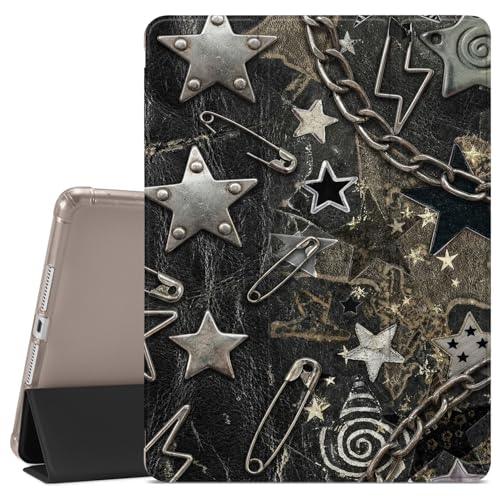 Étui iPad Air 13 M4 vintage en métal avec porte-crayon et support
