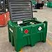 AM-TANK 116 Gallon Portable Diesel Tank w/ Electric Transfer Pump & Storage, Green