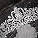 WOVOWOVO Tiaras for Women Tiara Princess Crown Headband with Combs for Women Elegant Rhinestone Hair Accessories for Bridal Wedding Birthday Party Prom,Silver