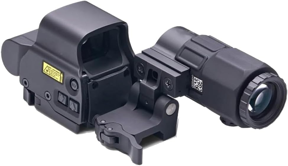 558+G45 Combo Holographic Sight 558 Red Dot Sight 5X Magnifying Glass with Quick Release for 20mm Picatinny Rail Mount