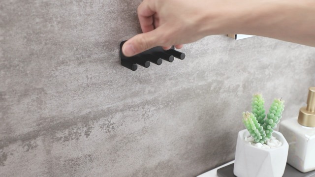 OETAMS Porte-Brosse à Dents Mural En Acier Inoxydable SUS304 - Support Électrique Noir Mat Avec Égouttoir Amovible