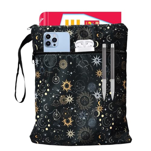 NHQ Funda Libros Lectura,Fundas para Libros con Cremallera Y Bolsillo Adicional,Protector de Libros Fundas,Funda de Tela Lavable,para Regalos para Amantes de Los Libros