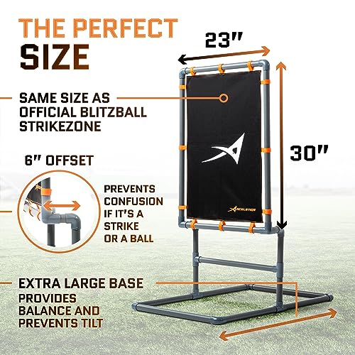 Wiffle Ball Strike Zone Target Blitzball Strike Zone Blitzball Set Blitz Balls Set | Official Size 30" x 23" | 1.5" Durable Balanced Piping | Carry Bag Included - Thumbnail 2
