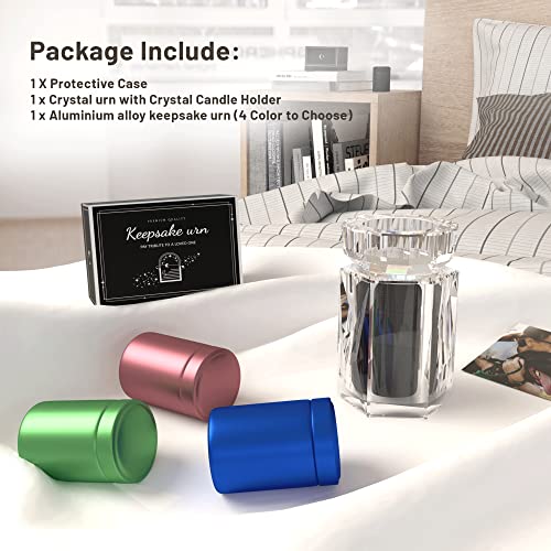 Olicard CRYSTALOBLK Small Urn For Ashes, Mini Crystal Urns thumb #5