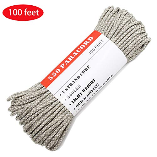BENGKU Outdoor Mil-SPEC 550lb Paracord/Parachute Cord(MIl-C-5040-H),100Feet (550 ACU camo, 100.00)