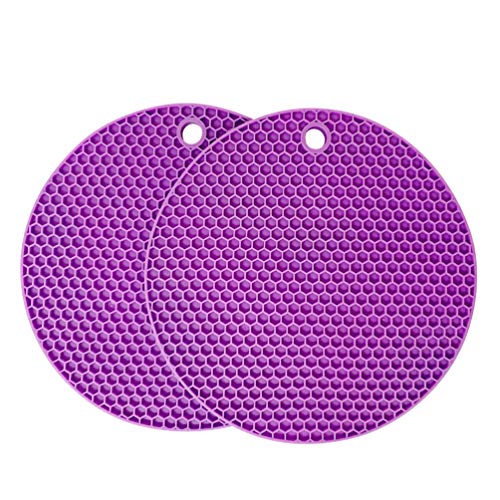 Round Star Set Di 2 Sottopentola Resistenti Al Calore In Acciaio E Legno - Protettivi Per Tavolo E Banco Da Cucina, Antiscivolo, Colore Oro - 2