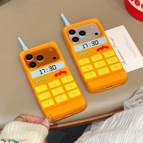Coque iPhone 15 Pro Max orange mignonne pour le style des filles