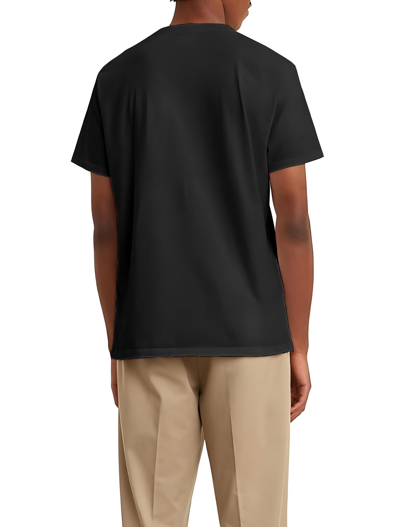 Męskie jednokolorowe bawełniane t-shirty wielopak miękkie oddychające koszulki z okrągłym dekoltem codzienny niezbędny krój na co dzień 1/3/5/6/12 sztuk różne kolory