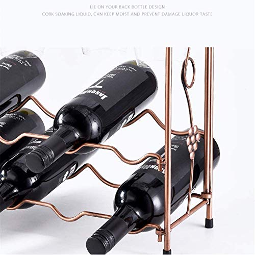 Soporte para botellas de vino metálico de 2 niveles miniatura 5
