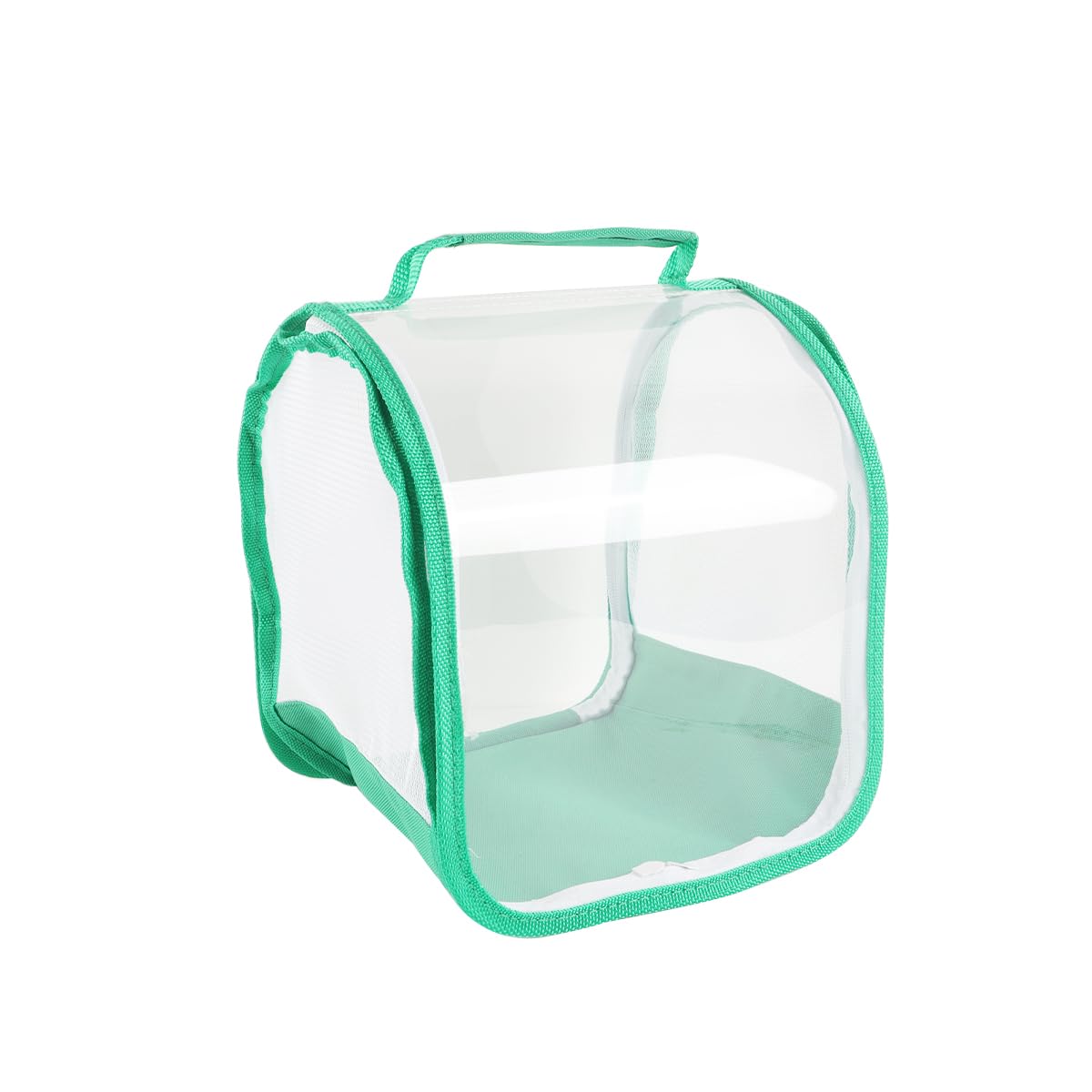 Qury Jaula de hábitat de mariposas, 7.9 x 7.9 x 7.9 pulgadas, plegable, malla de ventilación transparente con asa para mariposas, libélulas (verde)