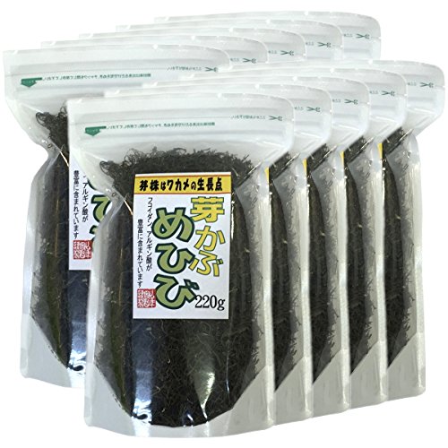 Japanese Tea Shop Yamaneen Mehibi Mekabu Shredded Seaweed 220 Grams , Pack Of 10 #TOP21