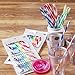 Cupture Reusable & Unbreakable Color Striped Straws - 12 Count + Free Brush