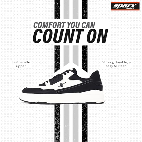 Image of SPARX Casual Sneakers for Men - Trendy Lace-Up Shoes with Soft Cushioning, Lightweight Comfort, Durable Sole & Everyday Fashion Wear