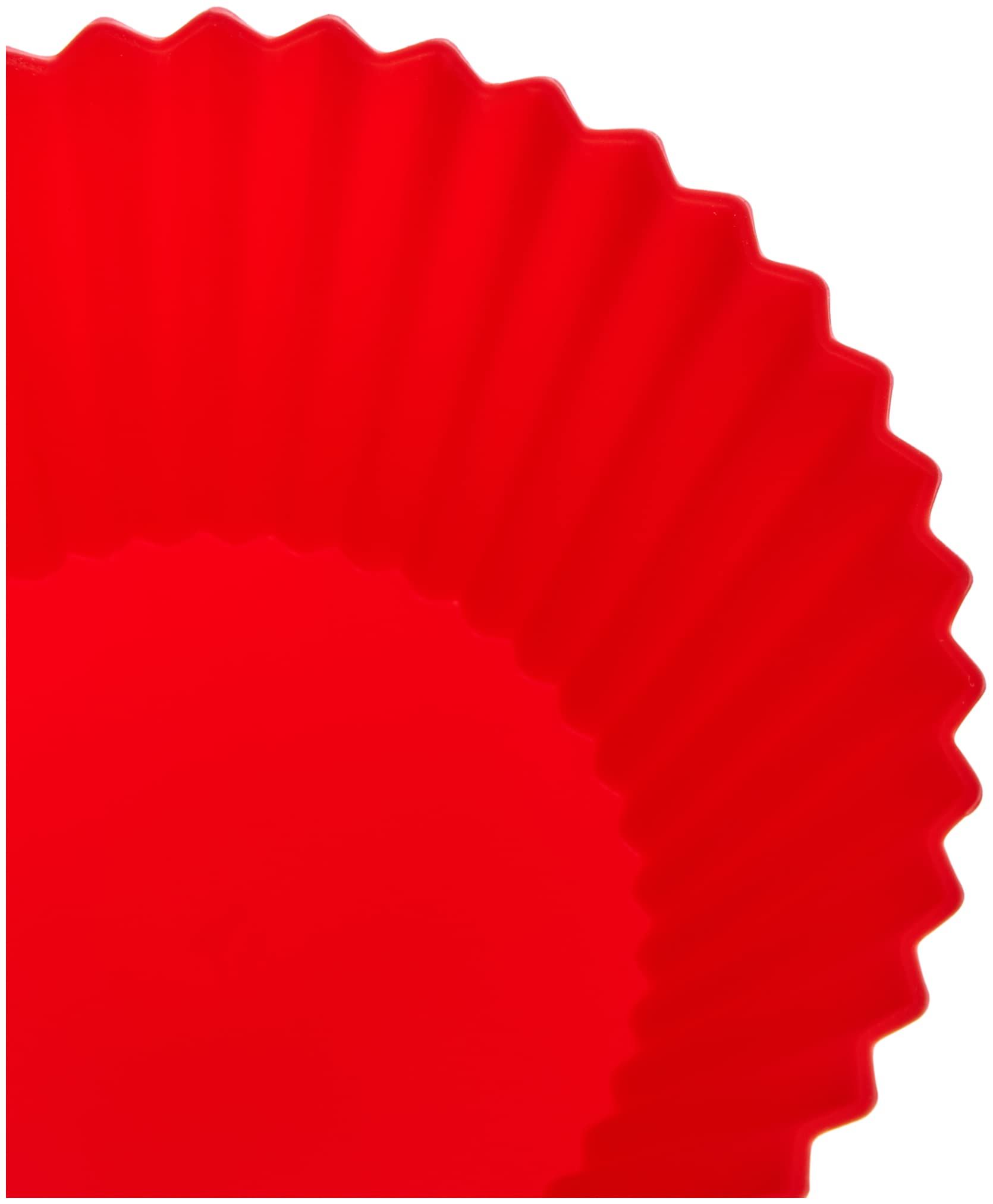 Lékué Moldes base para magdalenas, Silicona Rojo, 12 unidades