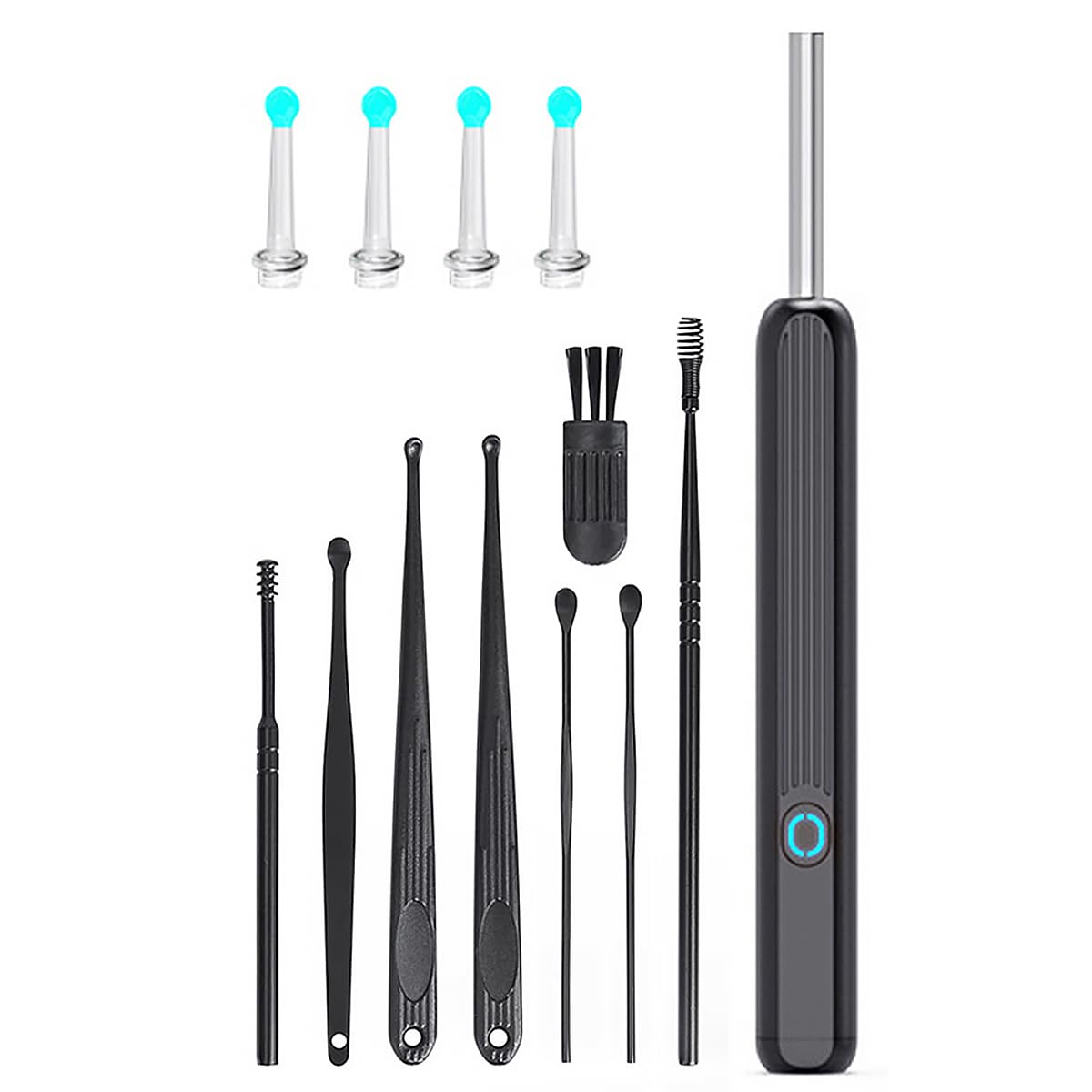 Otoskop do usuwania woskowiny Wodoodporny 1296P WiFi do czyszczenia uszu z aparatem Otoskop z 6 diodami LED i obiektywem 3,6 mm dla iPhone i Android