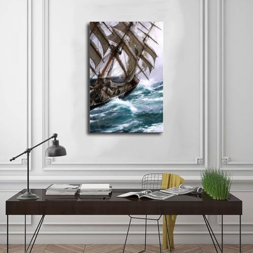 Impression Wind in The Rigging Montague Dawson décoration murale premium - 3