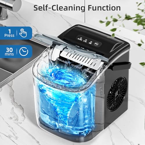 Image of Countertop Ice Maker Antarctic Star Portable Ice Machine with Handle