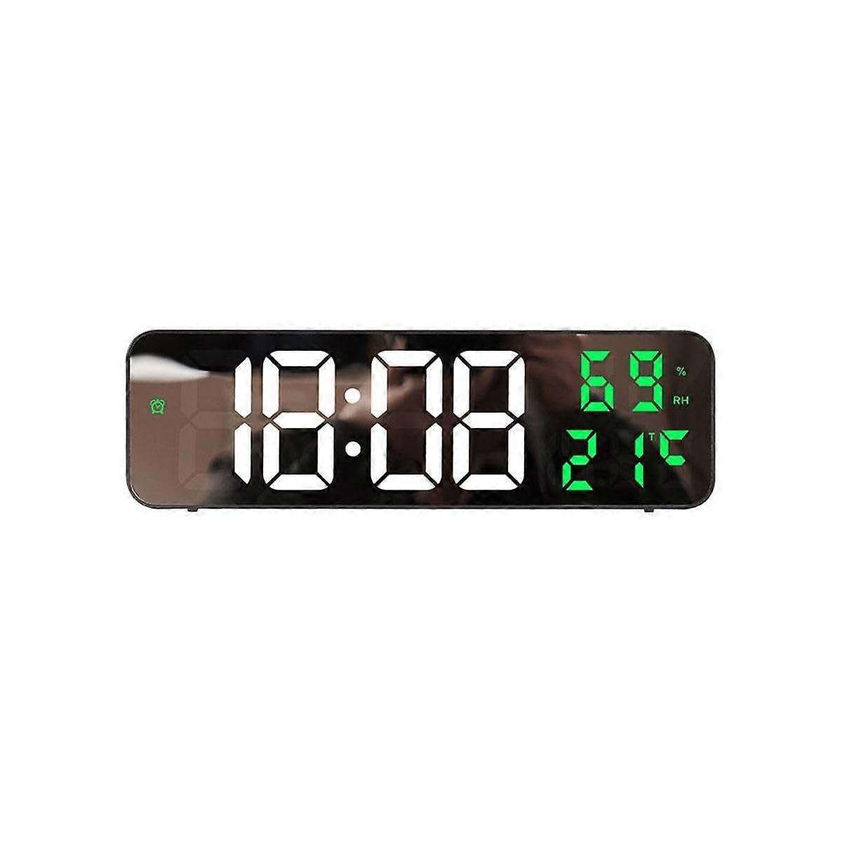 JOYHAPPST Digital Wall Clock Temperature and Humidity Display Night Mode Table Alarm Clock 12/24H Electronic