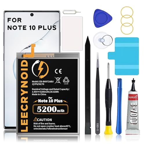 LeeCrynoid for Samsung Galaxy Note 10 Plus Battery, 5200mAh (New Upgraded) Replacement Battery for Samsung Galaxy Note 10+ Note 10 Plus SM-N975F SM-N975F/DS with Professional Repair Tool Kits