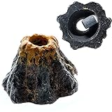 Xkfgcm Adorno para Acuario diseño de volcán de Burbujas de Aire Piedra de Burbujas de Aire para Acuario Bomba de Oxigeno Ornamento Decoración de Pecera Acuario