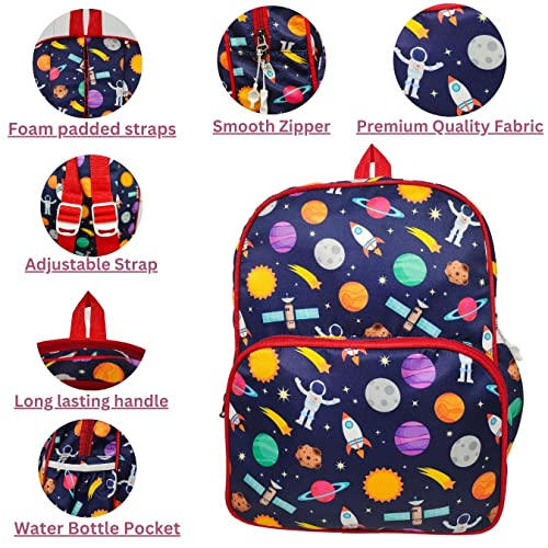 ANNACREATIONS Stylish Space School Backpack Polyester School Bag For Kids Pack Of 1 Pc - Image 4