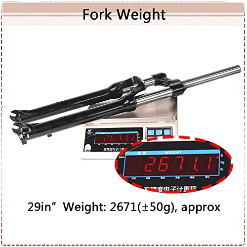 Bucklos 27.5 Inch Mtb Suspension Fork Travel 100Mm, 1-1/8" Straight Tube Qr 9Mm Crown Lockout Aluminum Alloy Mountain Bike Front Forks, Fit Beach Am Xc Ect. #TOP5