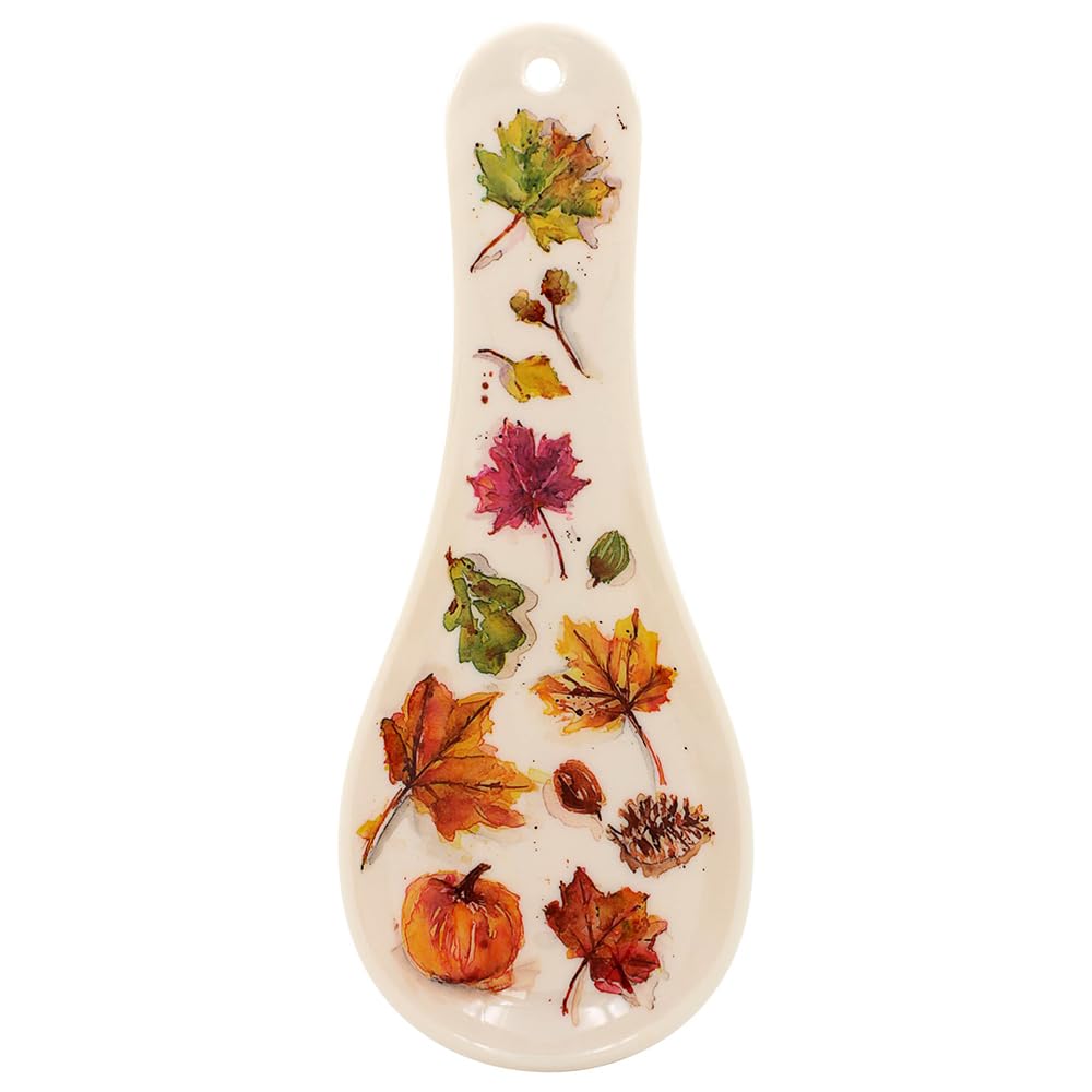 The Leonardo Collection Spoon Rest Autumn Leaves Design - Melamine