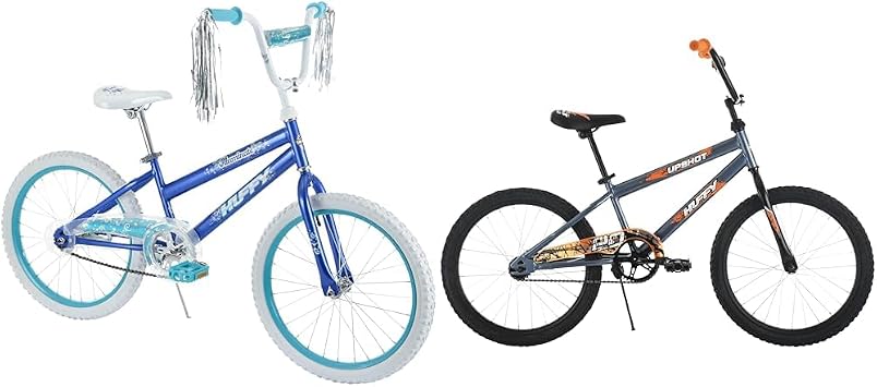 Huffy 20" Girls Bike with Butterfly Graphics & 20" Boys BMX-Style Bike Bundle