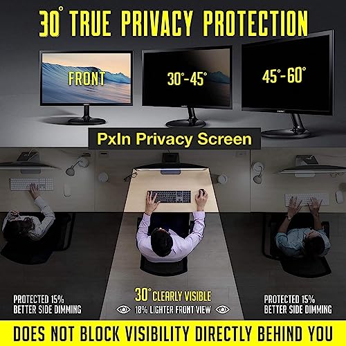 Image of PxIn 13.6 Inch MacBook Air Magnetic Privacy Screen Filter - Zero Eye Strain | Anti-Blue Light + Anti-Glare | No Dry Eyes | Privacy Screen Protector