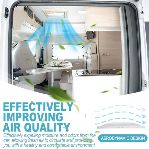Swess RV Roof Vent Cover Replacement 13" x 13", White RV Vent Cover Lid for Camper Trailer Motorhome Bathroom Roof Vent, Check Size and Hinge Style by Swess - Used condition - Image 7