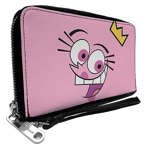 Buckle-Down Women's PU Zip Around Wallet Rectangle-The Fairly OddParents, 7.5
