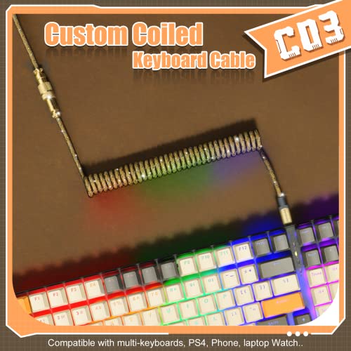 XINMENG X MAMBASNAKE C03 Coiled Keyboard Cable, Type-C HyperSpeed Line with 8KHz Return Rate - Image 2
