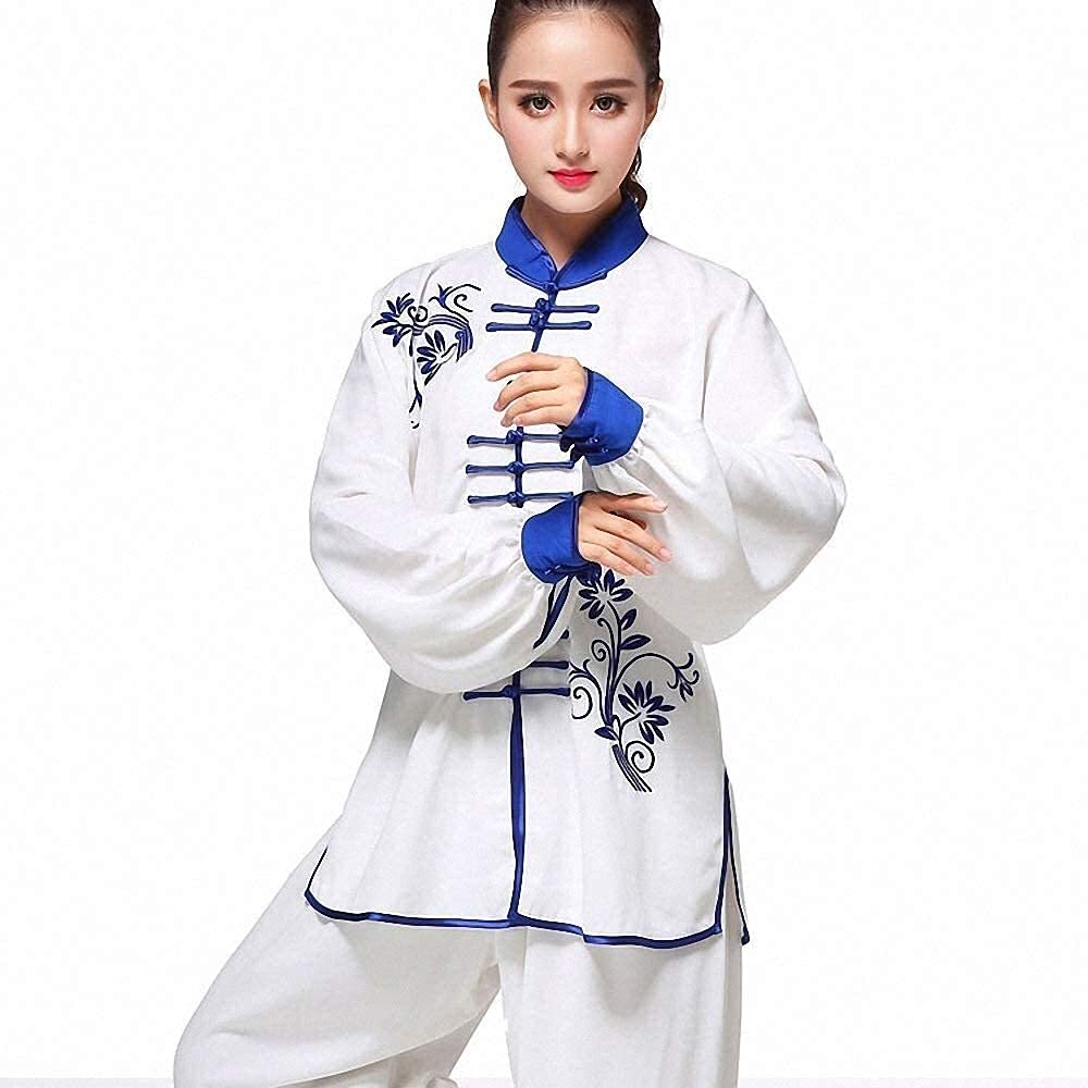 Costume de Tai Chi vêtement arts martiaux pour pratique homme et femme style chinois (BL)