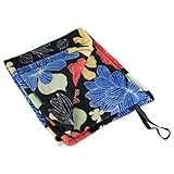DII Fleece Luxury and Soft Lightweight Microfiber Throw Blanket for Travelling BBQ, Compact Size with Elastic Band, 36x54, Garden Blooms