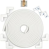Roving Cove Slimfit Corner Edge Protector for Baby Proofing (Small 18ft Edge 8 Corners), Furniture Safety Bumper Guard, Soft NBR Rubber Foam, 3M Adhesive, Oyster White (Off White)
