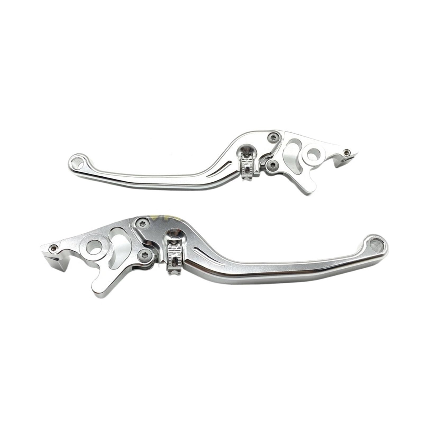 HGATSFGD Motorcycle Adjustable Brake Clutch Handle Racing Levers Universal Fit for Honda Fit for Yamaha Fit for Kawasaki Brake Handle Motorbike Brake Levers(Silver)